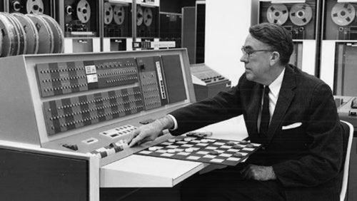 arthur samuel playing checkers with an IBM machine